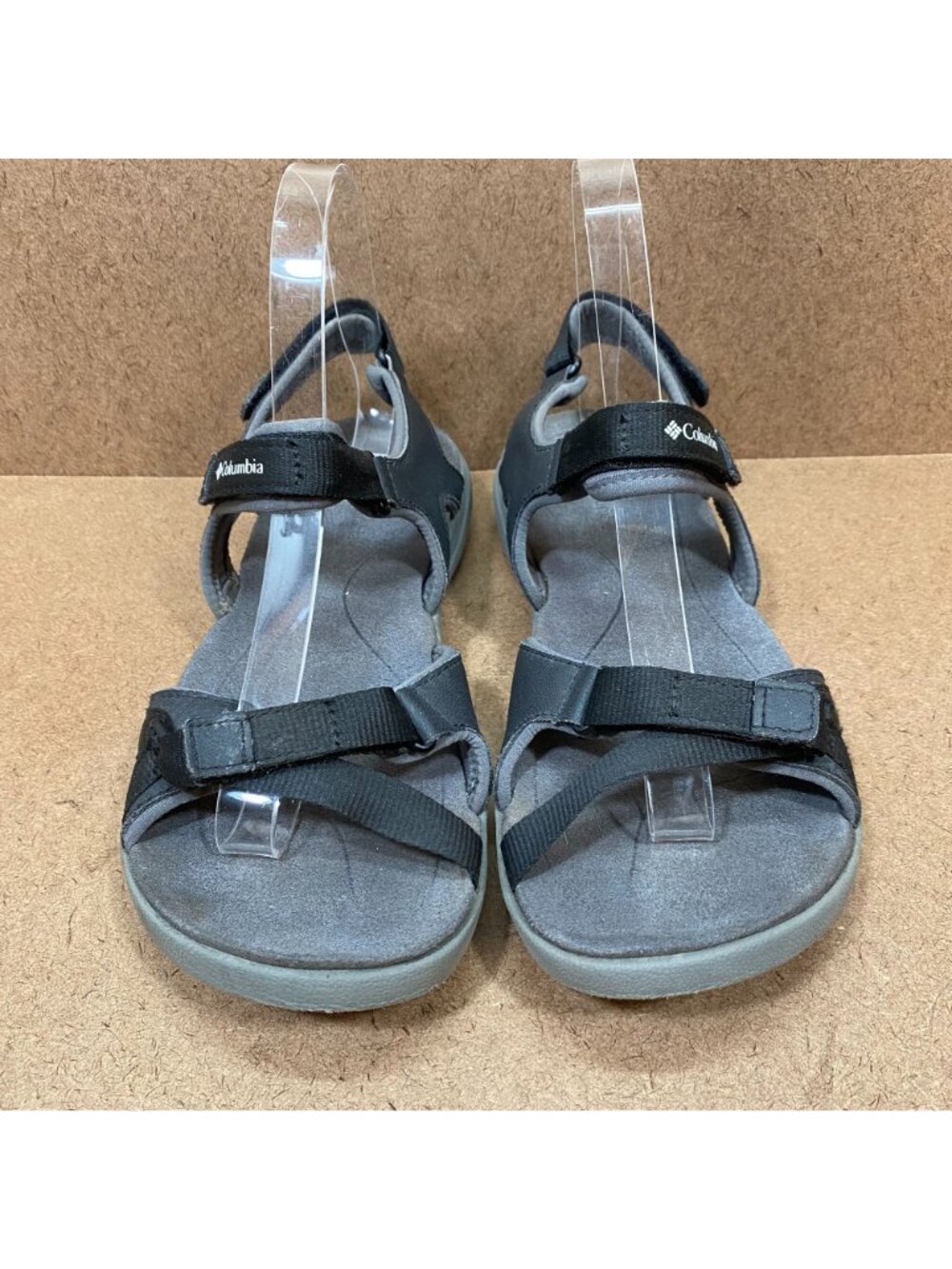 Columbia Womens Outdoor Sandals Black Adjustable Straps Size 8 Footbed Cushioned - Picture 2 of 8